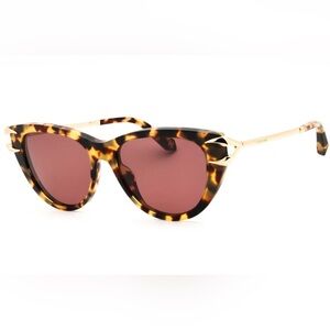 New Roberto Cavalli sunglasses SRC031 0777 Matte Yellow Havana/Mauve